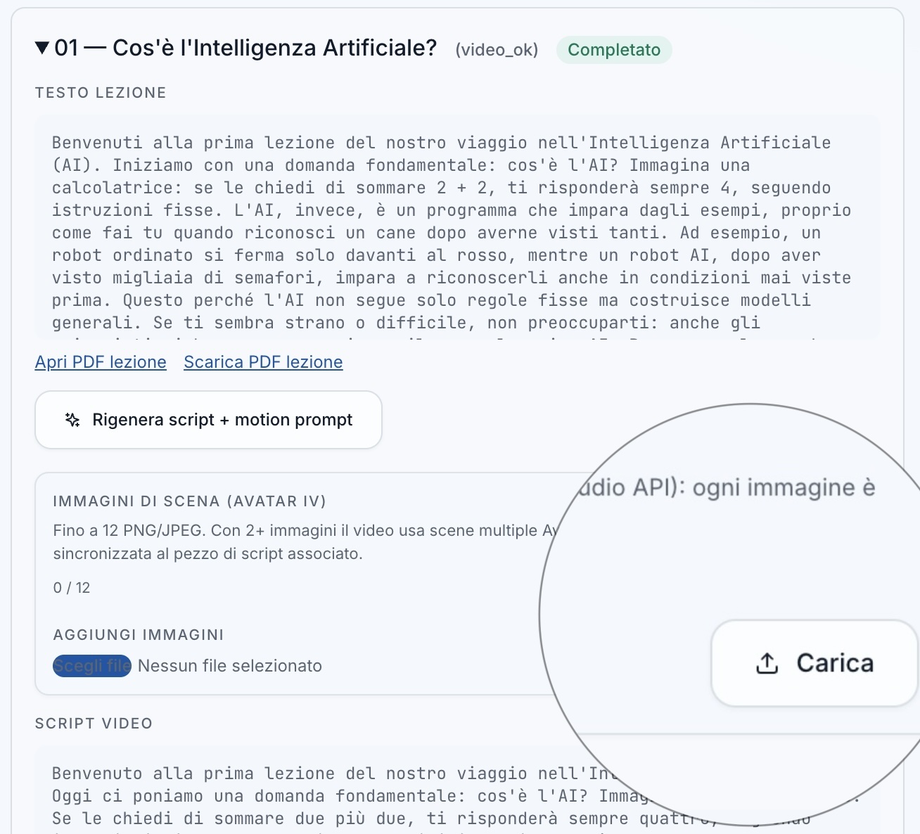AiSchool cresce ogni giorno: arrivano gli asset visivi all'interno delle lezioni